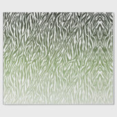 Wild Green Zebra Print Ombre Geschenkpapier (Flach)