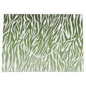 Wild Green Zebra Print Ombre Große Geschenktüte (Vorderseite)