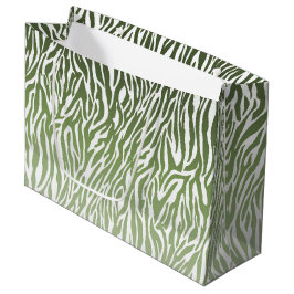Wild Green Zebra Print Ombre Große Geschenktüte