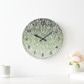 Wild Green Zebra Print Ombre Große Wanduhr (Zuhause)
