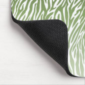 Wild Green Zebra Print Ombre Mousepad (Ecke)