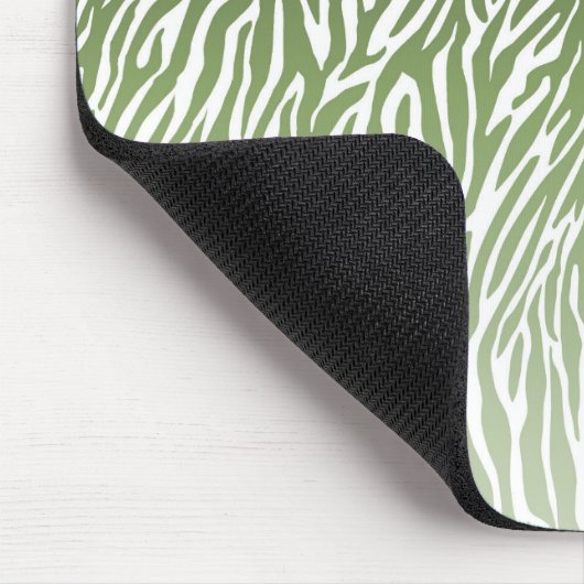Wild Green Zebra Print Ombre Mousepad (Ecke)