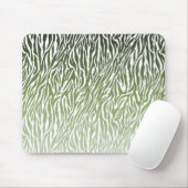 Wild Green Zebra Print Ombre Mousepad (Mit Mouse)