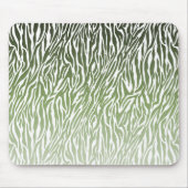 Wild Green Zebra Print Ombre Mousepad (Vorne)