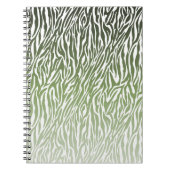 Wild Green Zebra Print Ombre Notizblock (Vorderseite)