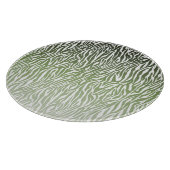Wild Green Zebra Print Ombre Schneidebrett (Ecke)