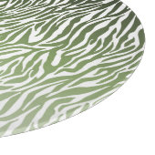 Wild Green Zebra Print Ombre Schneidebrett (Ecke)