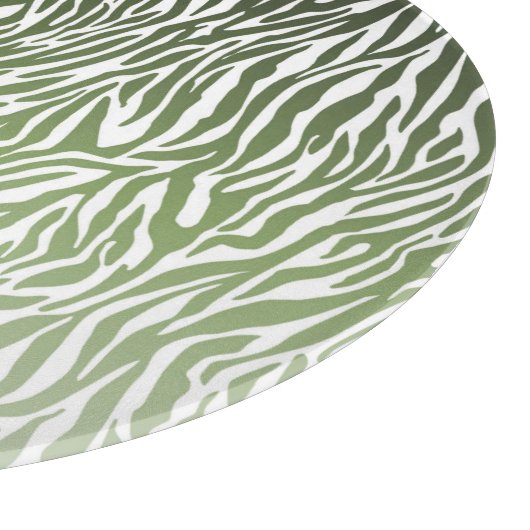 Wild Green Zebra Print Ombre Schneidebrett (Ecke)