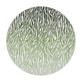 Wild Green Zebra Print Ombre Schneidebrett (Vorderseite)