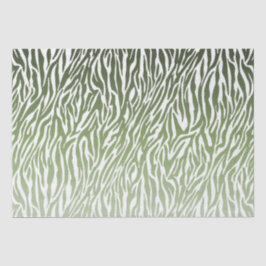 Wild Green Zebra Print Ombre Seidenpapier