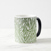 Wild Green Zebra Print Verwandlungstasse (VorderseiteRechts)