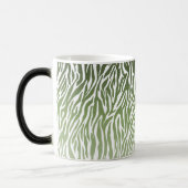 Wild Green Zebra Print Verwandlungstasse (Links)