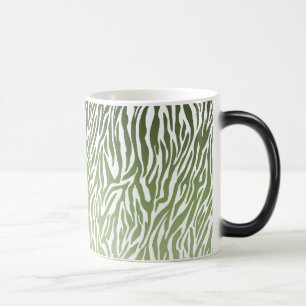 Wild Green Zebra Print Verwandlungstasse
