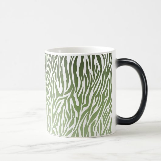 Wild Green Zebra Print Verwandlungstasse (Rechts)