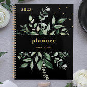Wild Greenery | Elegant Black Planer