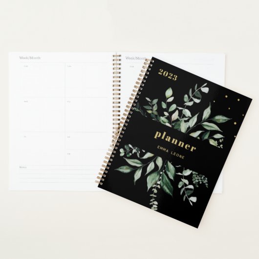 Wild Greenery | Elegant Black Planer (Anzeige)