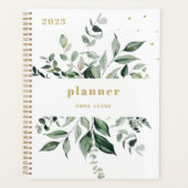 Wild Greenery | Elegant White Planer (Vorderseite)