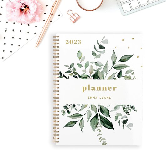 Wild Greenery | Elegant White Planer