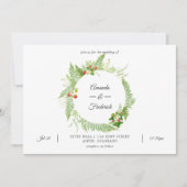 Wild Greenery Wedding Einladung (Vorderseite)