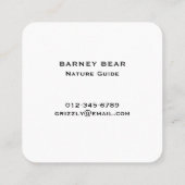 Wild-Grizzly-Silhouette | Natur im Freien Quadratische Visitenkarte (Rückseite)