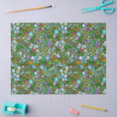 Wild grüne Feldblüten Seidenpapier (Basteln)