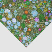 Wild grüne Feldblüten Seidenpapier (Detail)