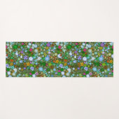 Wild grüne Feldblüten Yogamatte (Vorderseite (Horizontal))