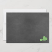 Wild grüne Rose Chalkboard Hochzeit Einladung (Rückseite)