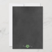 Wild grüne Rose Chalkboard Hochzeit Einladung (Rückseite)