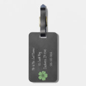 Wild grüne Rose Gepäckanhänger (Rückseite vertikal)