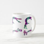 Wild Gymnastics Girl | Animal Print Gymnastics Kaffeetasse (VorderseiteRechts)