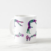 Wild Gymnastics Girl | Animal Print Gymnastics Kaffeetasse (Vorderseite Links)