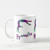 Wild Gymnastics Girl | Animal Print Gymnastics Kaffeetasse (Links)