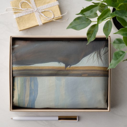 Wild Gypsy girl with her horse Seidenpapier (Geschenk)