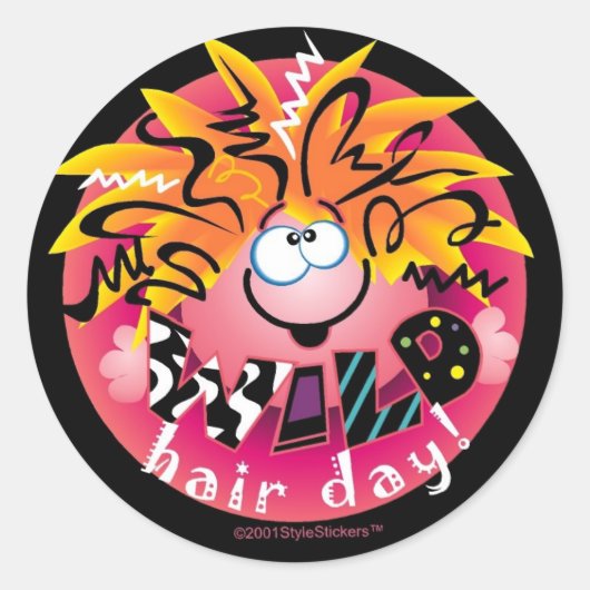 WILD Hair Day StyleStickers™ Stickers (Vorderseite)