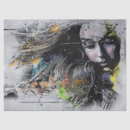 Wild Hair Women Artistic Seidenpapier