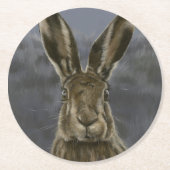 Wild Hare Coaster Runder Pappuntersetzer (Vorderseite)