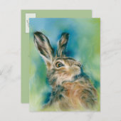 Wild Hare Exuberance Pasta Art Postkarte (Vorne/Hinten)