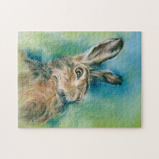 Wild Hare Exuberance Pasta Art Puzzle (Horizontal)