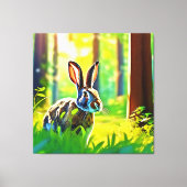 Wild Hare Forest Leinwanddruck (Vorderseite)