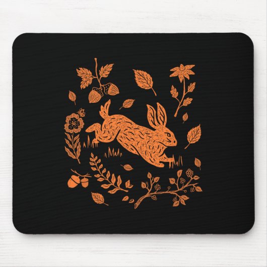 Wild Hare Rabbit Cotattcore Fall Erntedank Mousepad (Vorne)