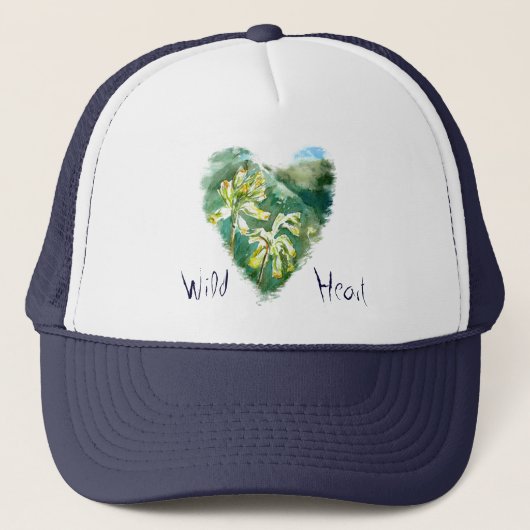 Wild Heart Primula Hat Truckerkappe (Vorderseite)