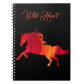 Wild Heart Red Ross Art Notebook Notizblock (Vorderseite)