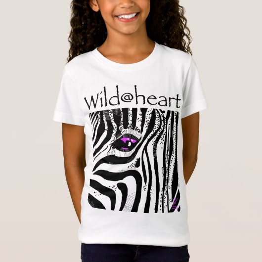 Wild@heart Zebra-Tiere T-Shirt (Vorderseite)