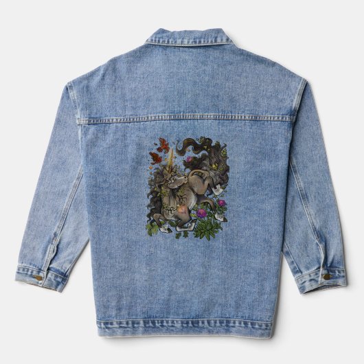 Wild Hearted Unicorn Jeansjacke (Rückseite)