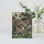 Wild Hearted Unicorn Postkarte (Stehend Vorderseite)
