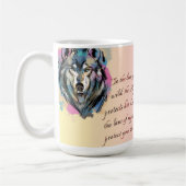 Wild Hearts | Alpha und Luna Wolf Design Kaffeetasse (Links)