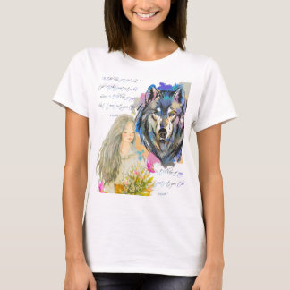 Wild Hearts | Alpha und Luna Wolf Design T-Shirt