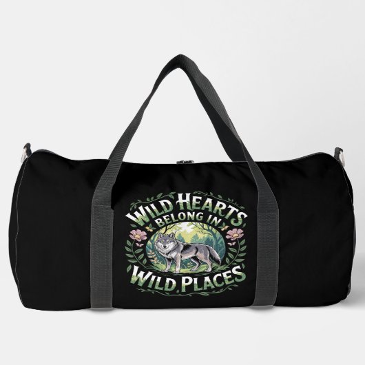 Wild Hearts Belong Wild Places Duffle Bag (Vorderseite)
