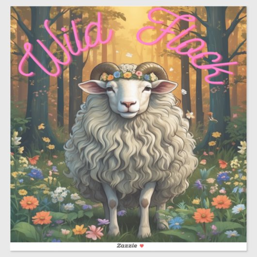 Wild Herd Sheep Aufkleber (Blatt)